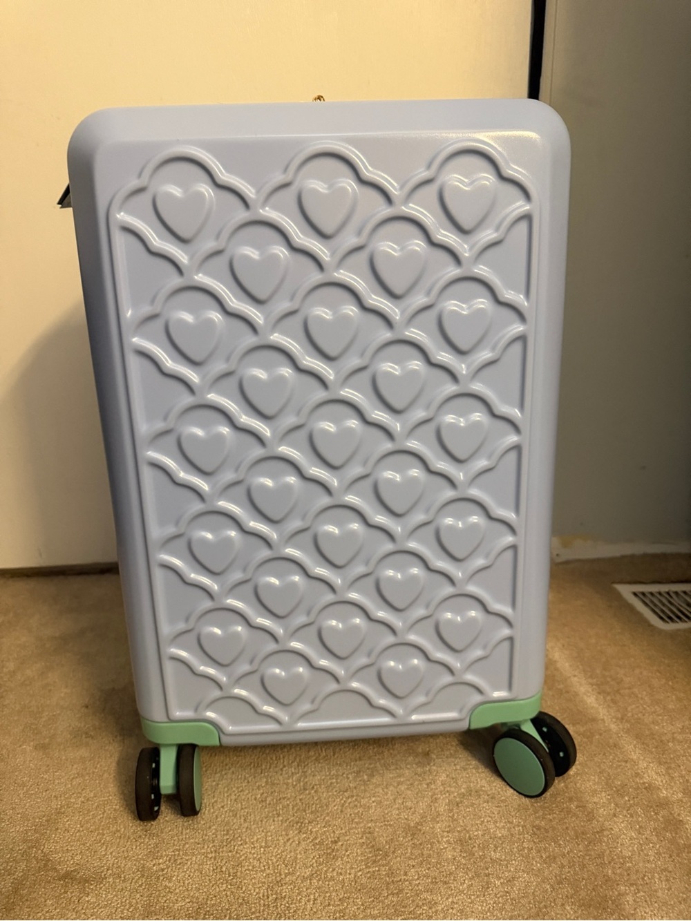 Target Roller Rabbit Heart Pattern Rolling Suitcase